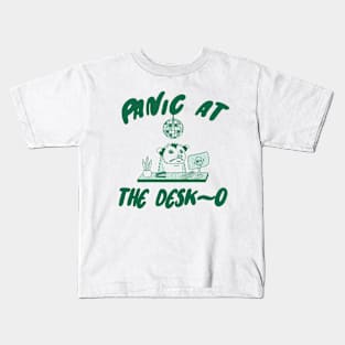 Panic at the Desk-o Opossum Shirt, Weird Opossum Meme Kids T-Shirt